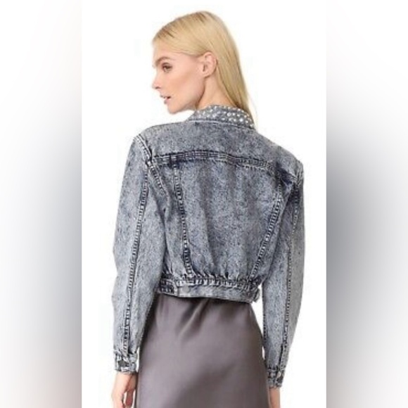 Alice + Olivia - Chloe Studded Denim Jacket - Size S - Picture 2 of 6